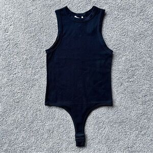 NWT Happily Grey black bodysuit size M/L (juniors)